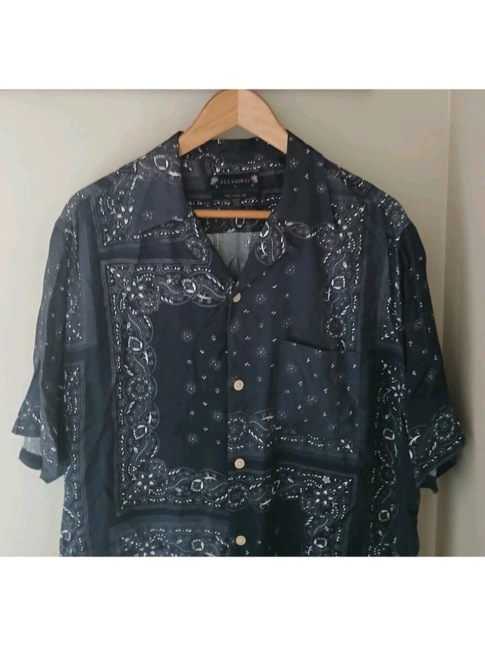 AllSaints Tikal Relaxed Fit Bandana Print Shirt8 - Picture 2 of 9